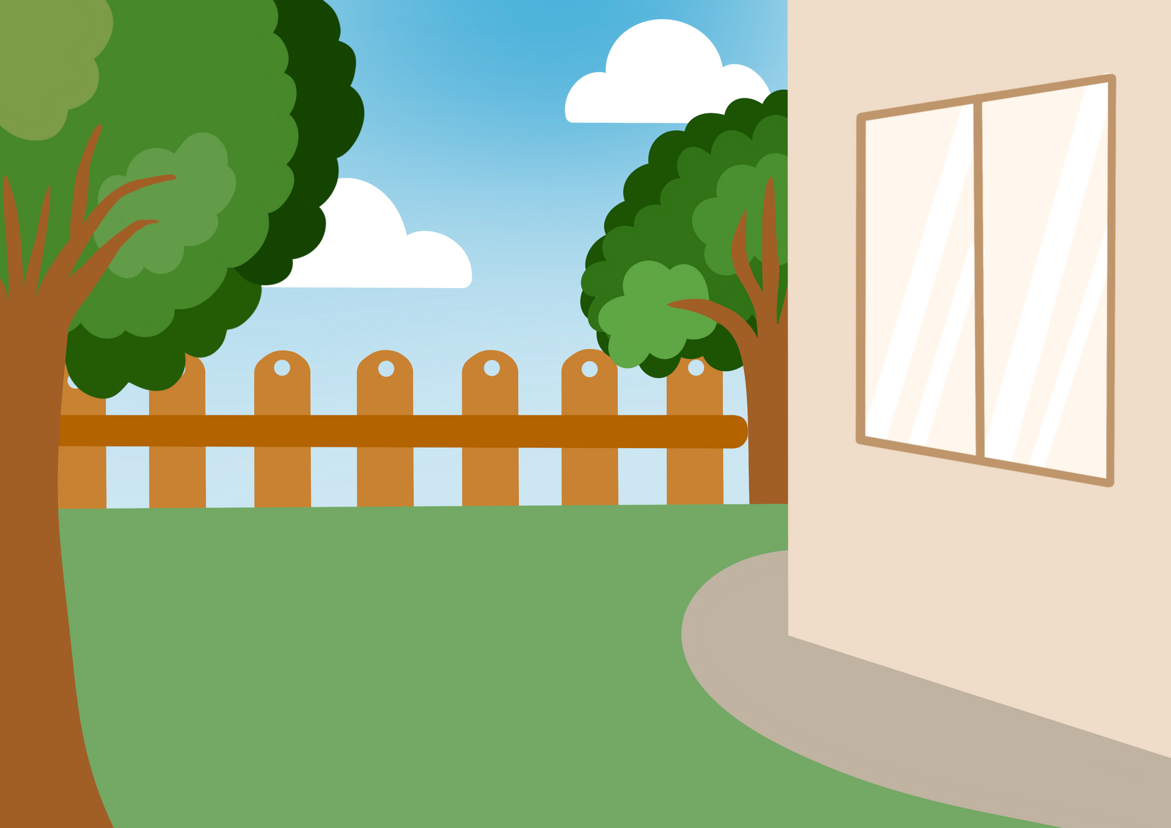 Backyard house background